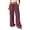 Red, variant on Womens Wide Leg Pants Palazzo Effortless Casual Pants With Straight Leg Autumn Knit Trousers Comfort Summer Flowy Pants