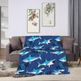 thumbnail image 3 of Sharks Blanket for Girl Boy Sharks Throw Blanket Super Soft Fleece Flannel Cozy Plush Fuzzy Sea Sharks Kid Gifts for Sharks Lovers for Couch Sofa Bed 60"x50", 3 of 6