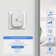 thumbnail image 3 of Wireless doorbell, self-powered doorbell without battery, 150 m range, white., 3 of 5