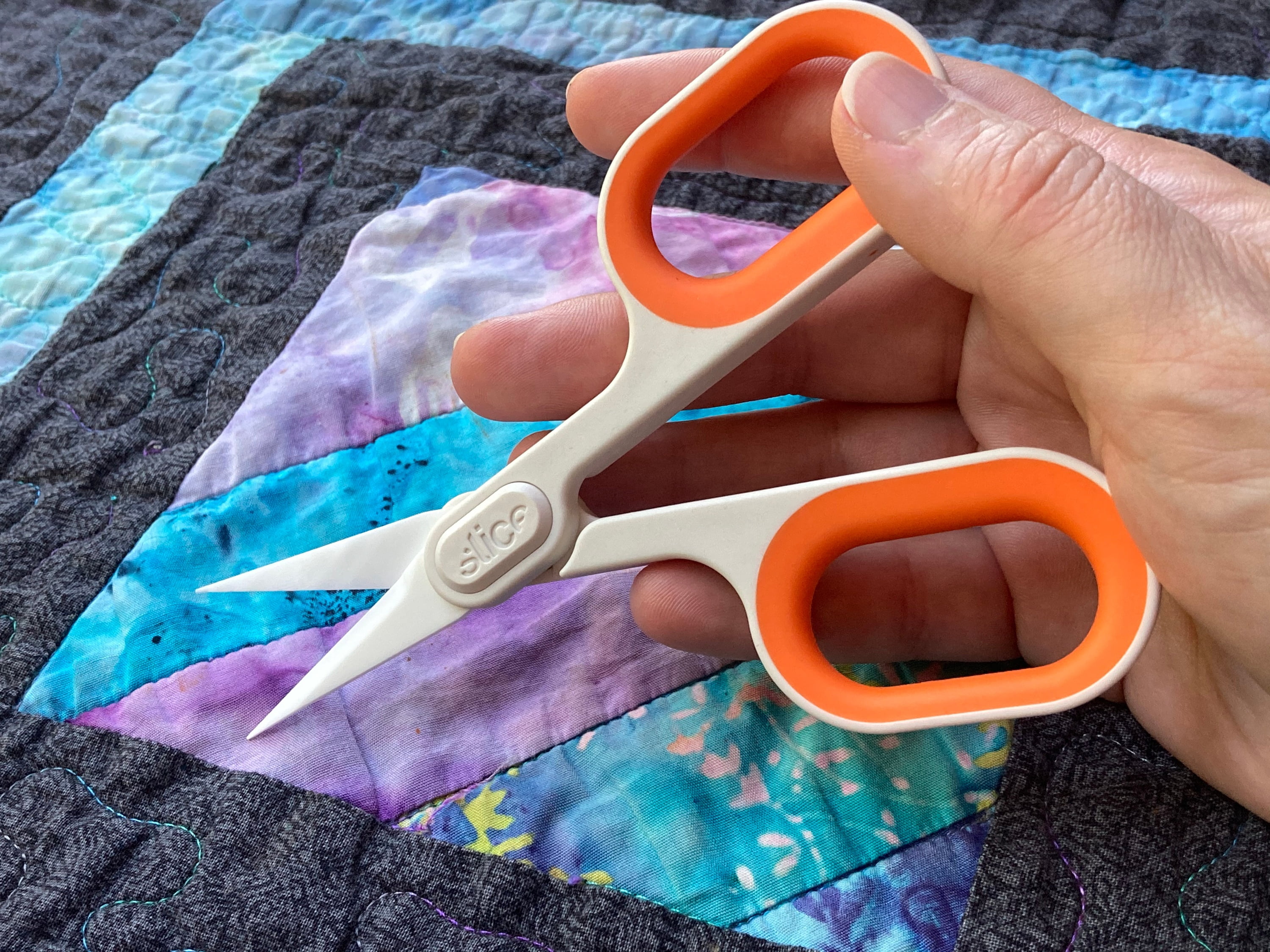 Slice 10546 Ceramic Scissors - Pointed Tip | Never Rusts, Finger Friendly, Food Grade, BPA, Micro Ceramic Safetey Blades