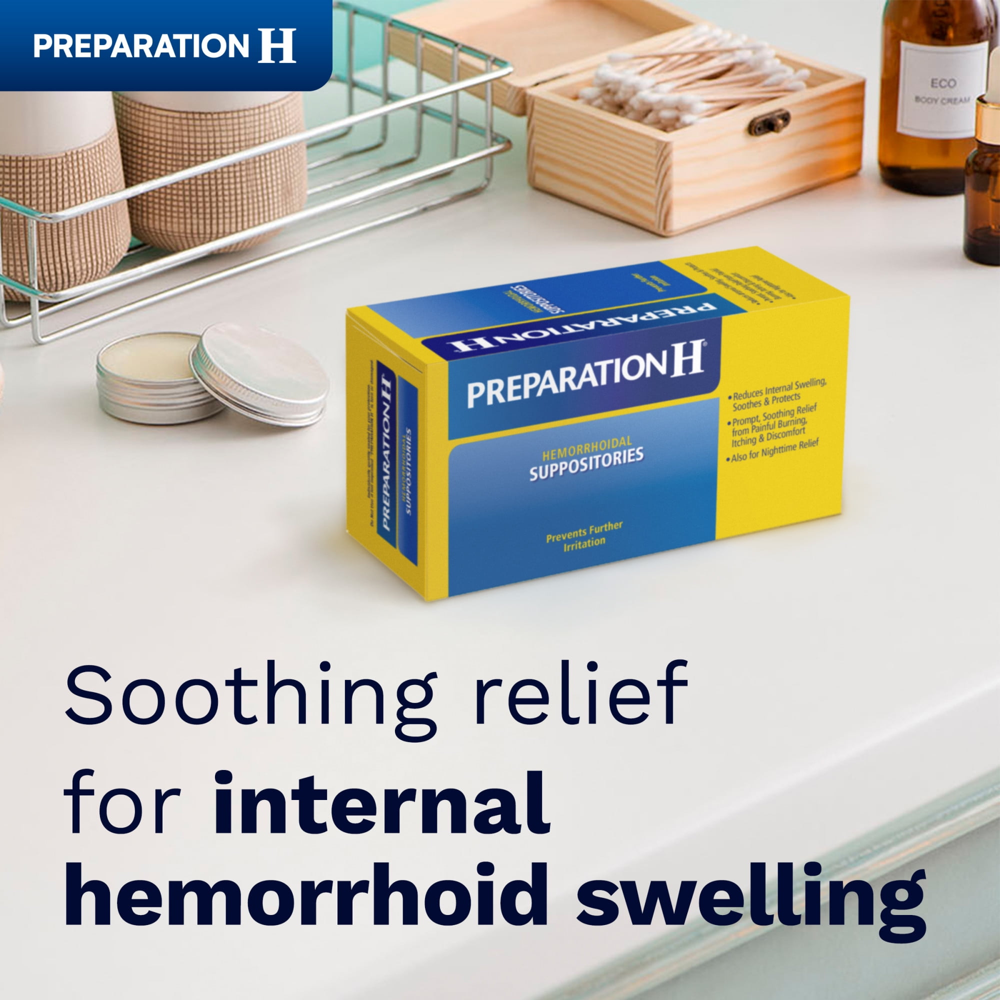 (3 pack) Preparation H Hemorrhoid Suppositories for Itching and Discomfort Relief - 24 Count