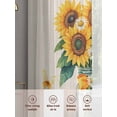 thumbnail image 3 of Spring Sunflower Sheer Curtains for Living Room Bedroom Yellow Butterfly Plaid Beige Vintage Sheer Curtains 72 Inch Long 2 Panels Set Light Filtering Curtain Window Treatments Drapes for Dining Room, 3 of 6