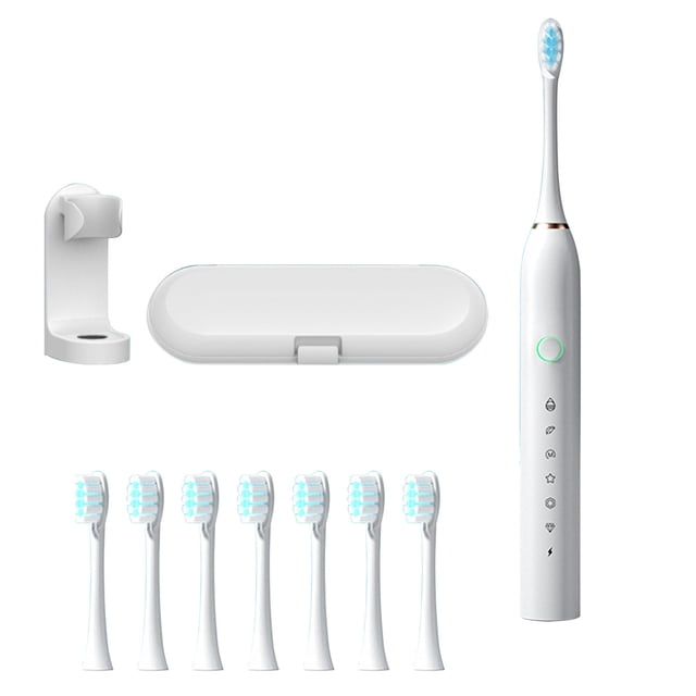 Kitchen Tools 8 Brush Head-6 Gears with Bracket and Travel Case-Usb Charging Model Toothbrush-Fully Automatic Charging Sound Soft Bristle Brush