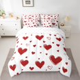 thumbnail image 2 of Homewish Female Women Adults Romantic Love Heart Twin Bedding Sets 7-Piece,Happy Valentine'S Day Bedding Comforter Set Microfiber,Red White Breathable Sheet Sets,Microfiber Bedroom Decor, 2 of 8