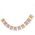 Lihe LEMONADE Letters Linen Swallowtail Pull Flag Linen Hanging Garland