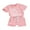 Pink, variant on Toddler Baby Girls Summer Shorts Set Short Sleeve Letter Print T-shirt Tops and Shorts Summer Outfit