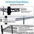 thumbnail image 3 of 6-Tier Wire Shelving,Steel Storage Rack,Height Adjustable Metal Shelving for 1000 LBS Capacity,Black, 3 of 6