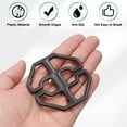 thumbnail image 3 of 8Pack Recliner Cover Non-Slip Buckle, 66.7 x 66.5mm Adjustable Sofa Cushion Buckle for Sofa Couch Car Seat Cushion Covers, Octagon, Black, 3 of 6