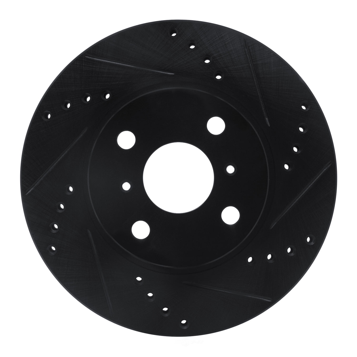 Dynamic Friction Company 633-76078R DFC Brake Rotor - Drilled And Slotted - Black