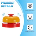 thumbnail image 4 of Desk Call Bell 2.5" Diameter, Dinner Desk Front Bell, Yellow/Red, 4 of 7