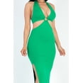 thumbnail image 5 of Halter Neck Double Tie Split Thigh Midi Dress, 5 of 10