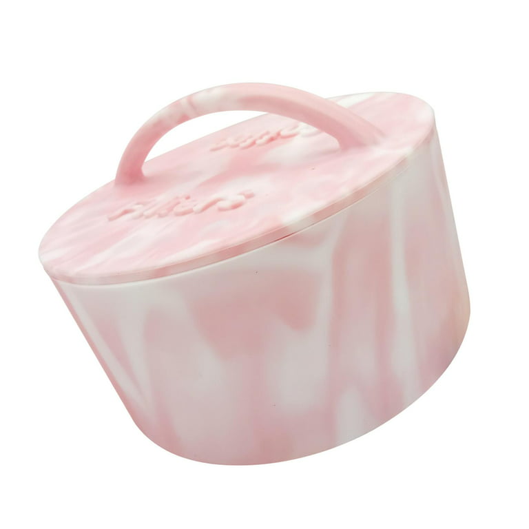 Silicone Coffee Filter Dispenser Storage Box with Lid for Coffee Bar Accessories Pink, Size: 15.5cmx11cm