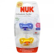 Gerber NUK Silicone 6-18 Months Orthodontic Pacifiers, 2 Pack