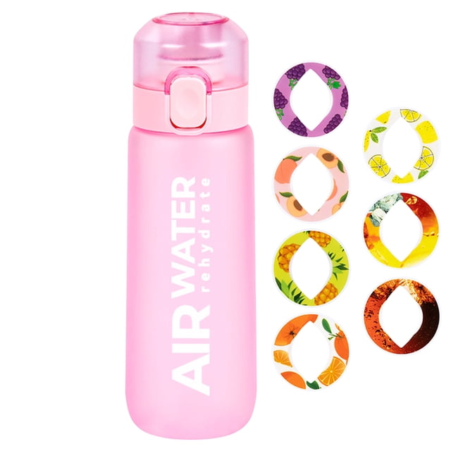 Botella para beber con sabor a aire de 750 ml con cápsula aromática para viajes de camping al aire libre