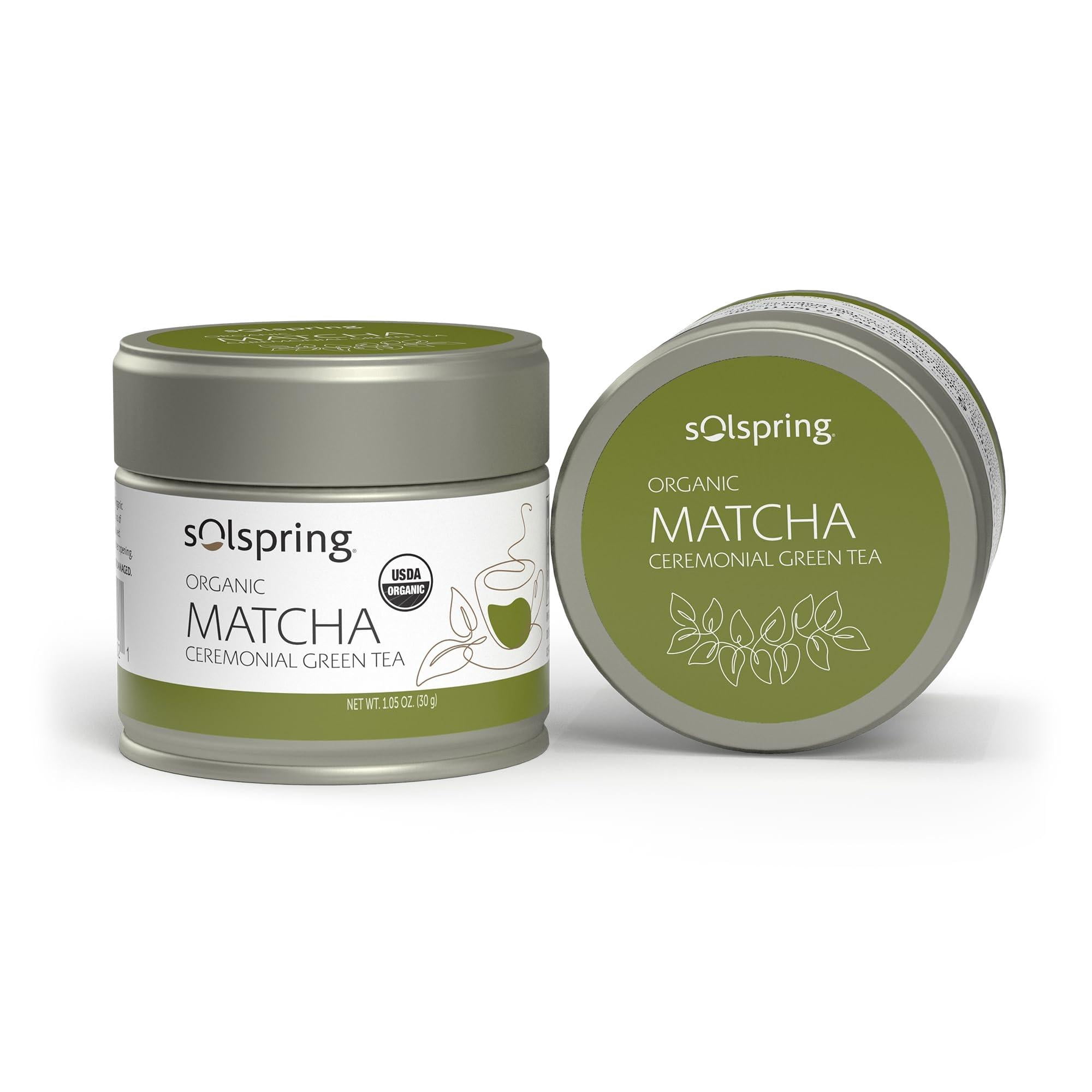 Solspring Matcha Ceremonial Green Tea Organic, 1.05 Oz USDA Organic, Regenerative, Non-GMO, Gluten Free, Soy Free, Dr. Mercola