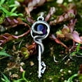 thumbnail image 2 of HOOUN Mens Silver Snake Key Pendant Necklace Gothic Punk Jewelry Stainless Steel 24", 2 of 4