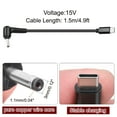 thumbnail image 2 of 4.9FT USB C to DC PD Power Fast Charging Cable, 3mmx1.1mm 45W/15V DC Power Cable, Type C Input 3A Adapter Jack Converter for Router, Camera, TV Box, Desk Lamp(Black), 2 of 6