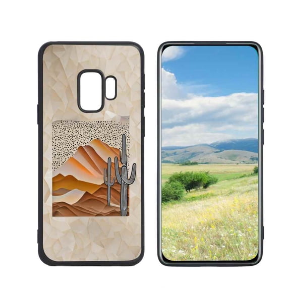 Abstract-desert-sunset-2 Phone Case, Degined for Samsung Galaxy S9 Case Men Women, Flexible Silicone Shockproof Case for Samsung Galaxy S9