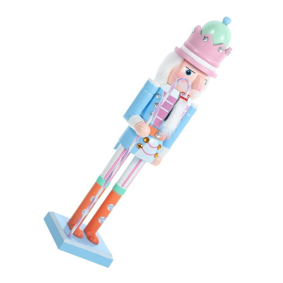 FUEENIRVA Nutcracker Decoration Festive Christmas Wood Nutcracker 1Set