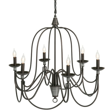 - Best Choice Products 25in 6-Light Candle Chandelier Hanging Lighting Fixture for Living Room, Kitchen, Foyer w/ 41in Chain - Bronze