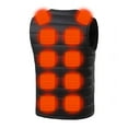 thumbnail image 6 of TFEOQRY Men and Women Winter Heating Vest Zipper Four Control of 25 Areas Heating Cotton Jacket with Usb Charging Version Black, 6 of 9