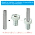 thumbnail image 5 of Uxcell M14x2 to M10x1 Hex Thread Reducing Connector, 10 Pack Hollow Thread Reducing Nut Screw Sleeve Adapter, 28mm, 5 of 6