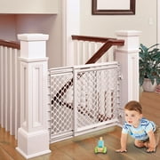 Toddleroo by North States 27"-41" Stairway Secure Baby Safety Gate, Soft White Plastic