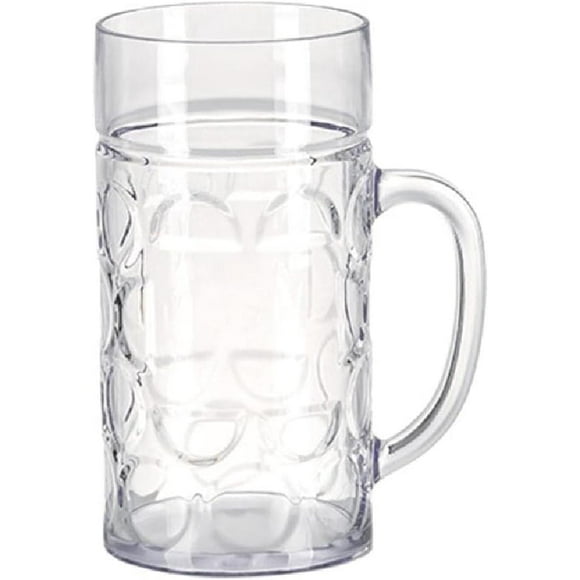 Unbreakable Plastic Beer Mug Shatterproof Beer Glasses Club Bar Party Cold Drink Juice Cup Reusable Drinking Water Cups Beer Mugs With Handle Beer Mug