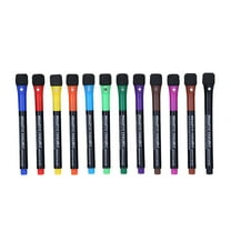 LMTODLFG Magnetic Dry Erase Markers Fine: 12 Colors Erasable Whiteboard Markers Fine Point with Eraser Cap, Low Odor White Board Dry Erase Pens Fine Tip for Teachers, Home, Office Supplies