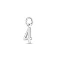 thumbnail image 2 of 925 Sterling Silver Small Polished Number Four Charm For Little Girls Bracelet, 2 of 3