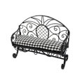 thumbnail image 1 of Casa de Muebles en miniatura Sillas Dobles Sofá mecedora Banco Salón Decoración Metal Tela negra Hugo Dollhouse Sillas Dobles, 1 of 8