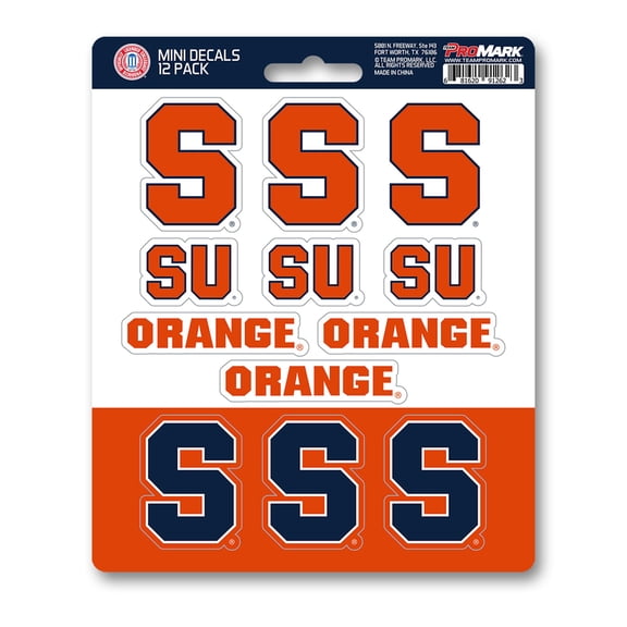 Fanmats, Syracuse University Mini Decal 12-pk