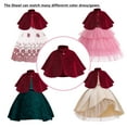 thumbnail image 4 of Little Girl Red Princess Shawl Flower Girls Cape Party Wedding Christmas Dress up, 4 of 7