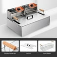 thumbnail image 6 of WeChef Commercial Electric Deep Fryer 20L 5000W Countertop Stainless Steel Single Large Tank Basket Fish Fry Snack Bar, 6 of 9