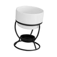 thumbnail image 4 of Olla para fondue de chocolate, vela de té, crisol de porcelana, cocina de caramelo para compromiso blanco, 4 of 9
