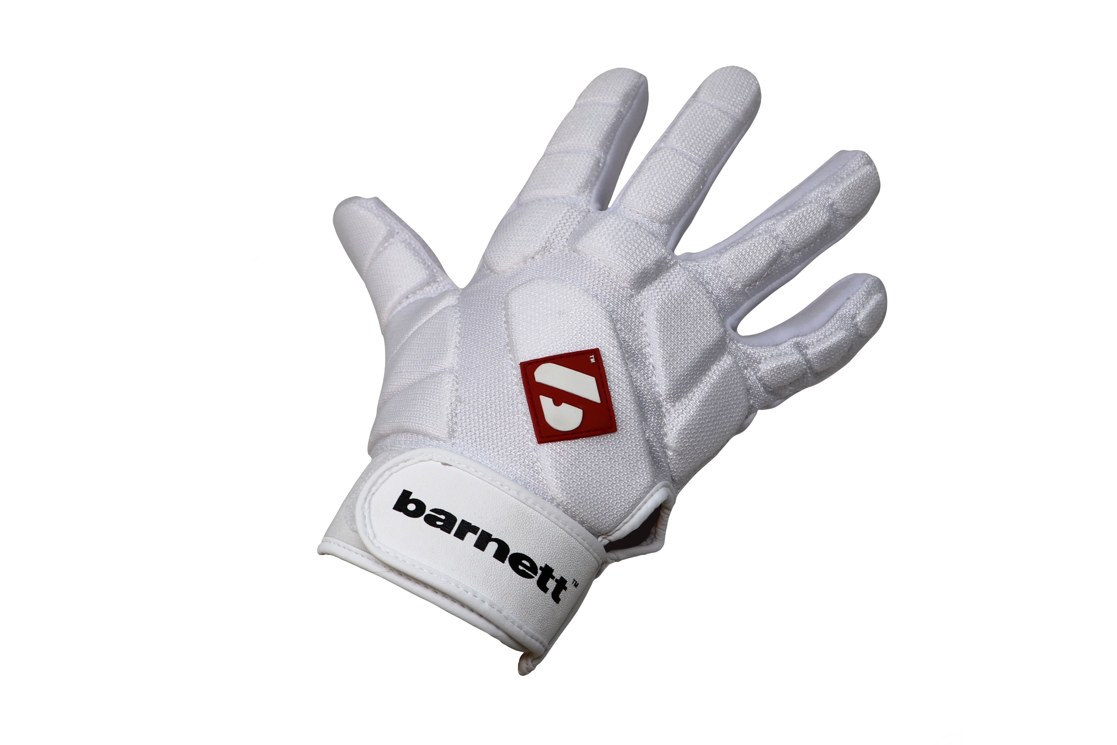 Barnett FKG-03 High Level Linebacker Football Gloves, LB,RB,TE, White, XL