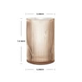 thumbnail image 2 of Better Homes & Gardens Amber Glass Ribbed Hurricane Candleholder, 8", Large, 2 of 13