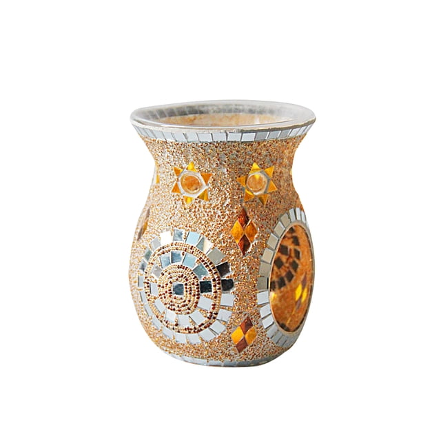 Quemador De Cera Aromática Quemador De Aceite De Vidrio Atmósfera Artesanal Única Difusor De Aceite Esencial De Aromaterapia Estilo Turco Calentador De Cera Difusor De Fragancia Soporte Para Derretir Cateissary HA026064-06