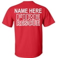 thumbnail image 2 of Fair Game Custom Fire Rescue T-Shirt Personalized Firefighter Graphic Tee-Red-2x, 2 of 4