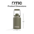 thumbnail image 4 of RTIC Half Gallon Ceramic Lined Insulated Outback Water Bottle Jug, Leak Proof, Olive, 4 of 8