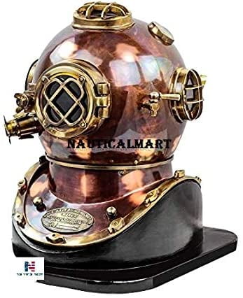 Details about   Vintage Brass Reproduction Collectibles Morse U.S Navy Mini Diving Helmet Gift 