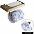 thumbnail image 3 of Antique Style Toilet Paper Holder with Storage Space Made of Quality Brass Ideal for Smartphone Multi Function Toilet Paper Holder for Bathroom with Beautiful Design, 3 of 5