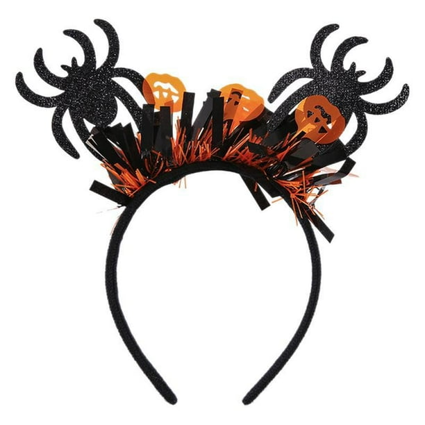 KAKOWELY Diadema de araña de Halloween: diadema de calabaza para decoración de fiestas, accesorio para el cabello para disfraz de cosplay para mujeres y niñas.