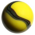 thumbnail image 2 of Big Game Toys~1X Gold Finch Mammoth Marble 1 5/8" (42mm) Glass Ball Large Huge Yellow Black Shooter Swirl, 2 of 4