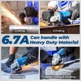 thumbnail image 2 of Restored DongCheng Angle Grinder 4-1/2 inch 6.7-Amp Paddle Switch 11800RPM Power Electric Grinder Tools with Cutting & Grinding Wheels, Flap Discs, Auxiliary Handle for Metal & Rust Removal (Refurbished), 2 of 8