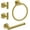 Dark Gold, variant on 4 Piece Bathroom Accessories Set, Matte Black Stainless Steel Toilet Paper Holder, Towel Ring and 2 Towel Hooks, Wall Mounted Hardware
