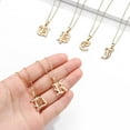 thumbnail image 3 of TINGN Old English Initial Necklace for Women Dainty Gothic Old English Initial 14k Gold Plated Initial Necklace for Women, 3 of 5