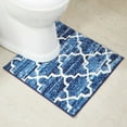 thumbnail image 3 of Better Trends 2-Piece Bathroom Rug Set, 17"x24" & 20"x20", 100% Cotton Soft, Water Absorbent, Non-Slip Bath Mat Machine Washable - Ideal for Sink, Toilet Base, Tub or Shower Savio Collection - Blue, 3 of 7