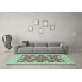 thumbnail image 3 of Ahgly Company Indoor Rectangle Abstract Light Blue Modern Area Rugs, 2' x 5', 3 of 4
