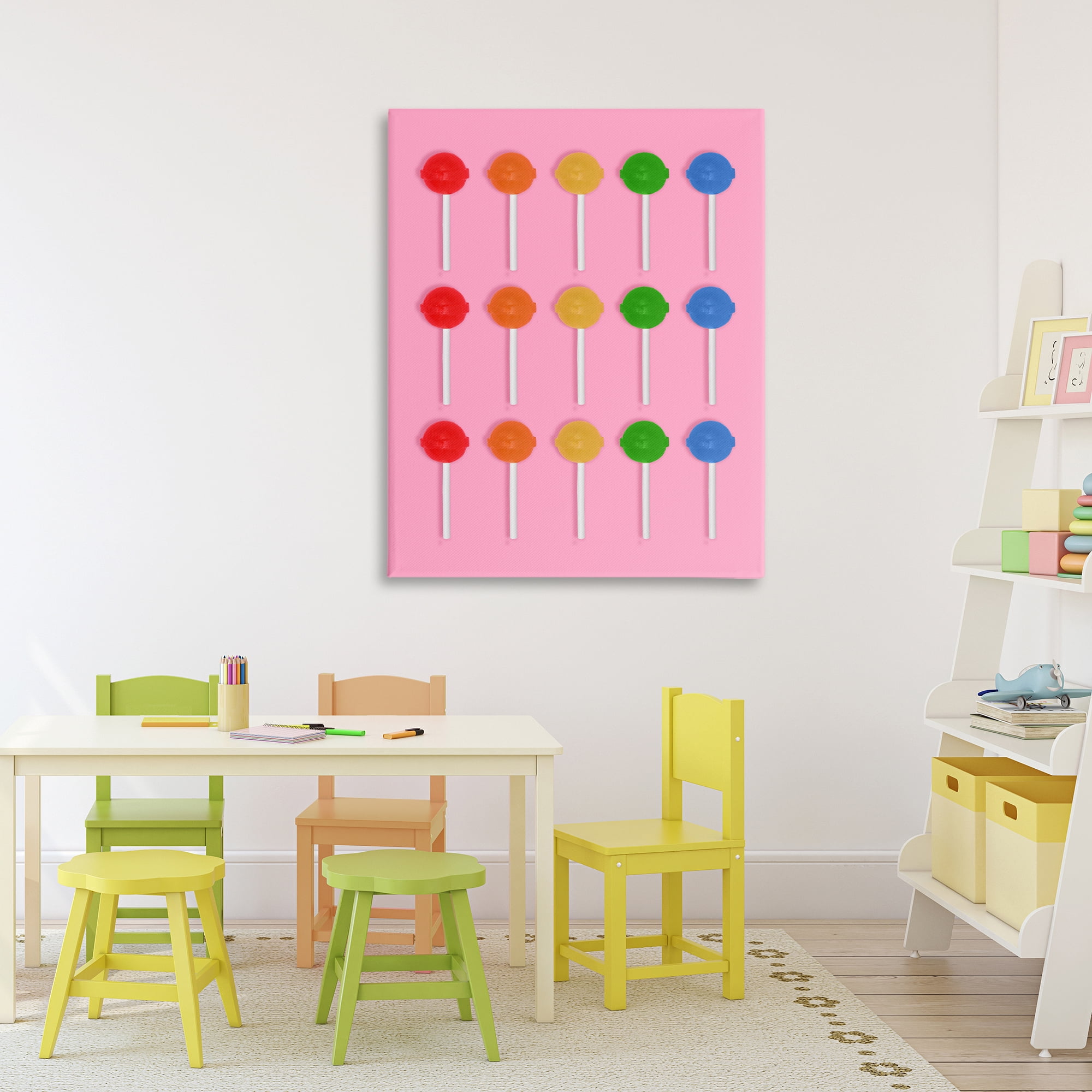 Stupell Industries Colorful Lollipop Grid Canvas Wall Art, design by LISH Creative